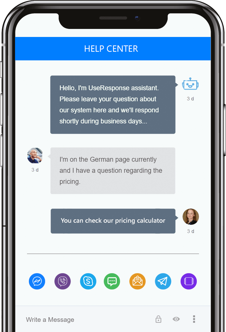 help desk mobile ui